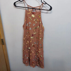 [IVY + MAIN] Blush Floral Embroidered Skater Dress XL